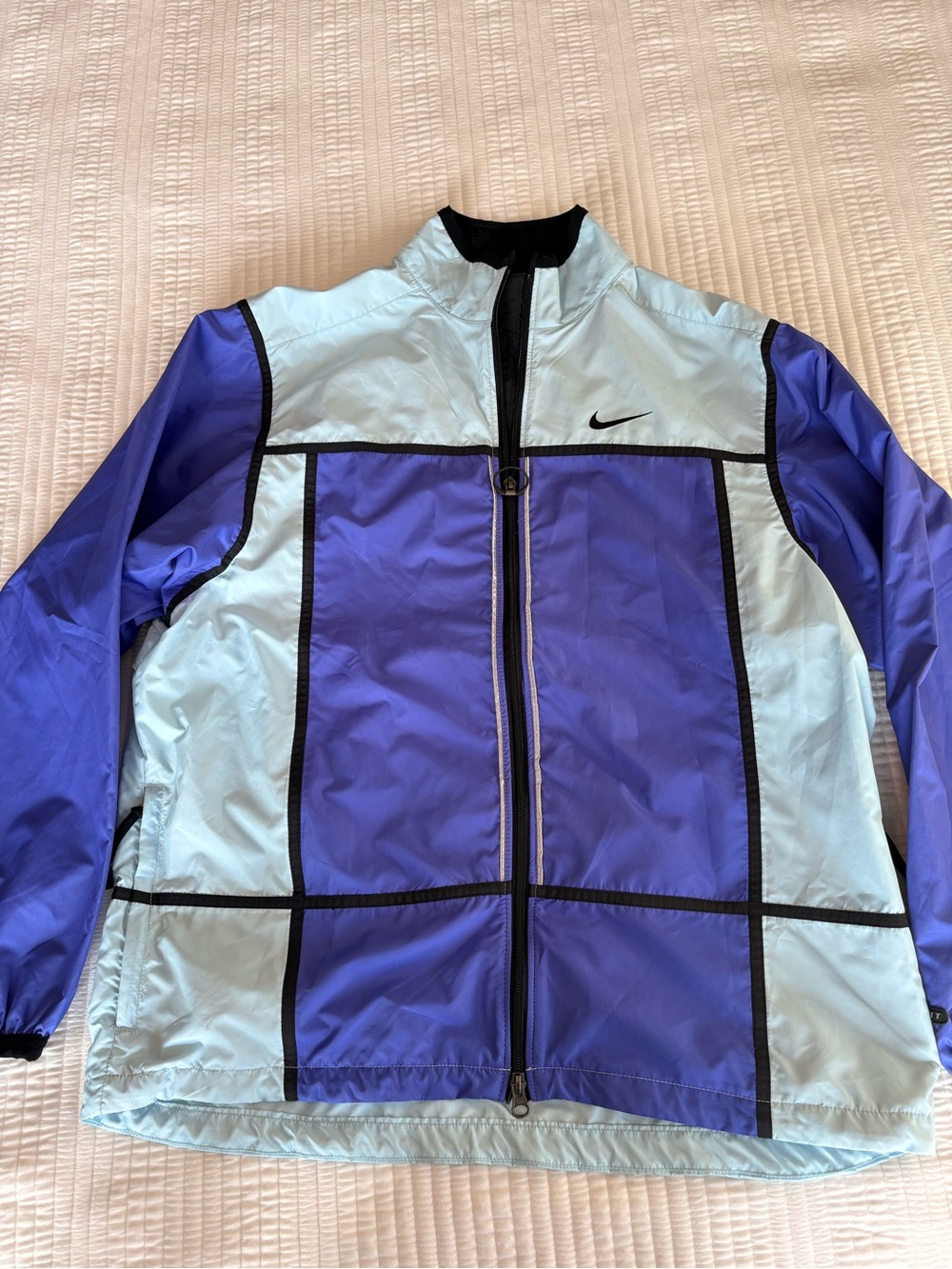 Vintage Nike 90s Colorblock Windbreaker Jacket Purple Blue - Women’s L